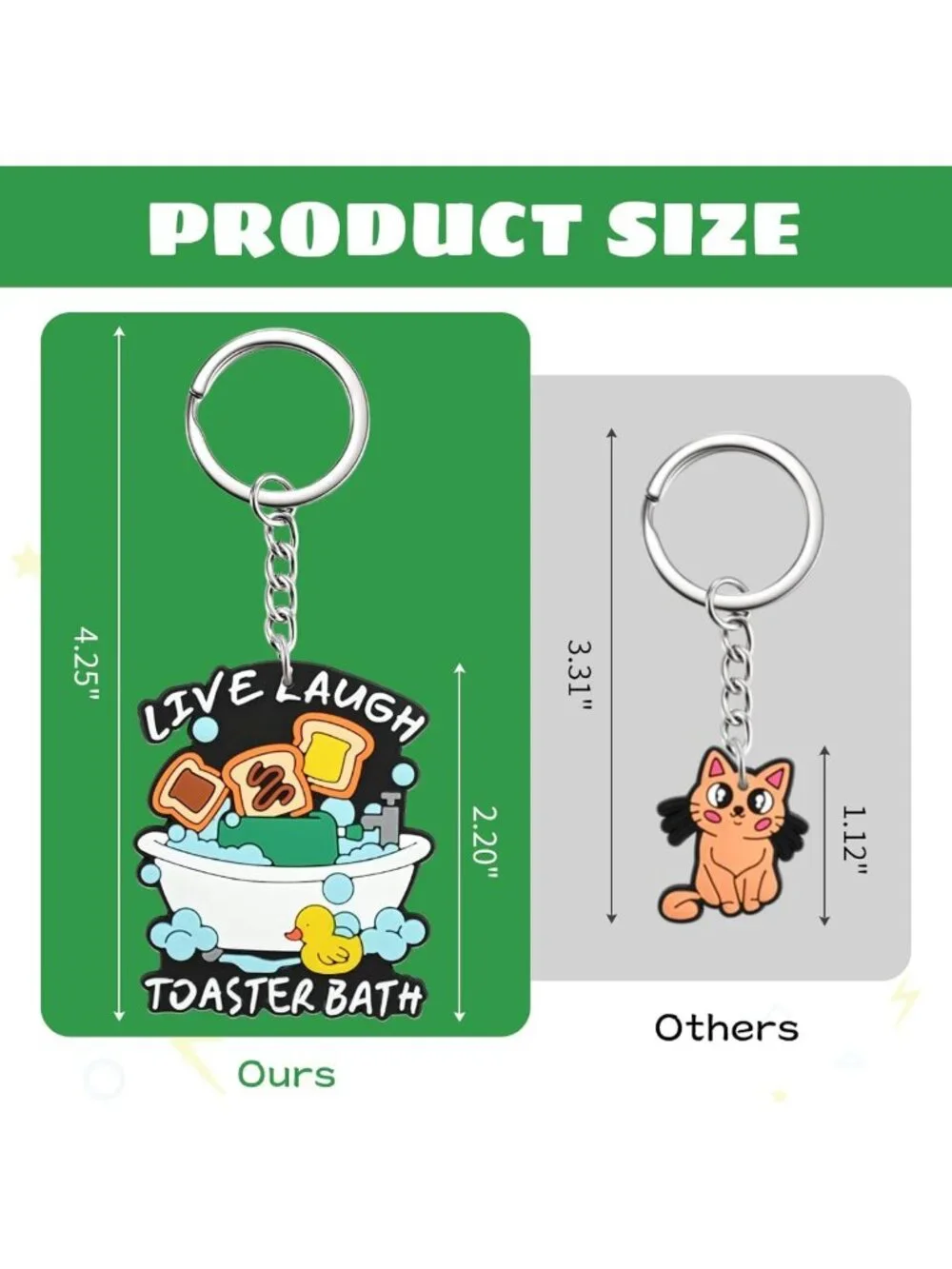 Adorable Keychain Set for Car Keys, Purse, Bag - Perfect Gifts & Rewards